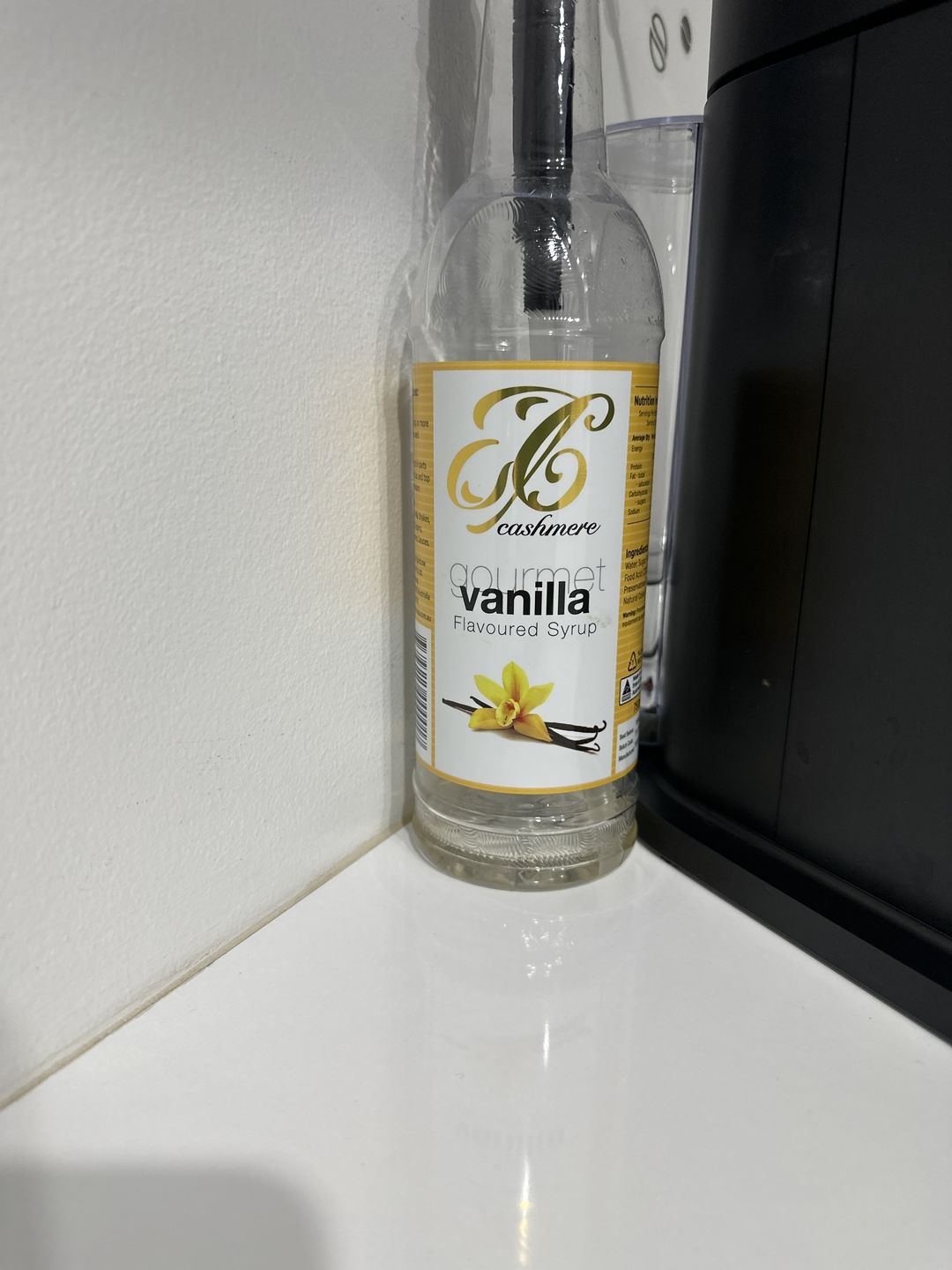 Customer photo review of Vanilla Coffee Syrup