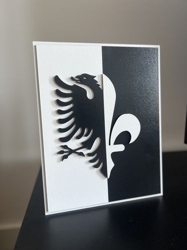 Customer photo review of Albania/Bosnia Black And White Sign