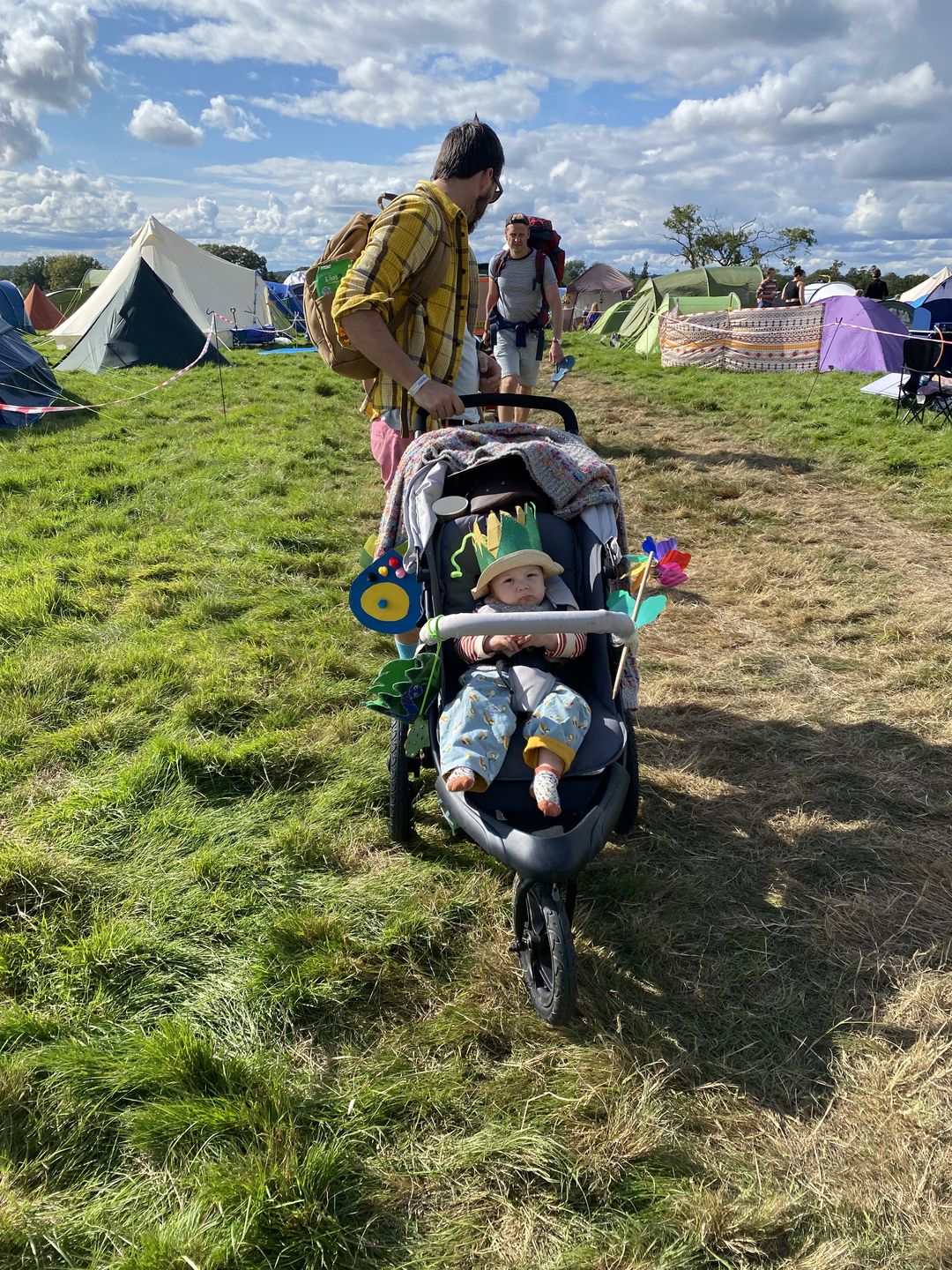 Customer photo review of Rainbow Birds Reversible Pull On Trousers
