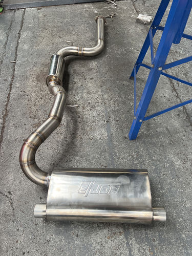 Customer photo review of Borla Universal Oval Transverse Single 3in Inlet/2.5in Outlet 19in x 10.25in x 5.5in Turbo Muffler 40474