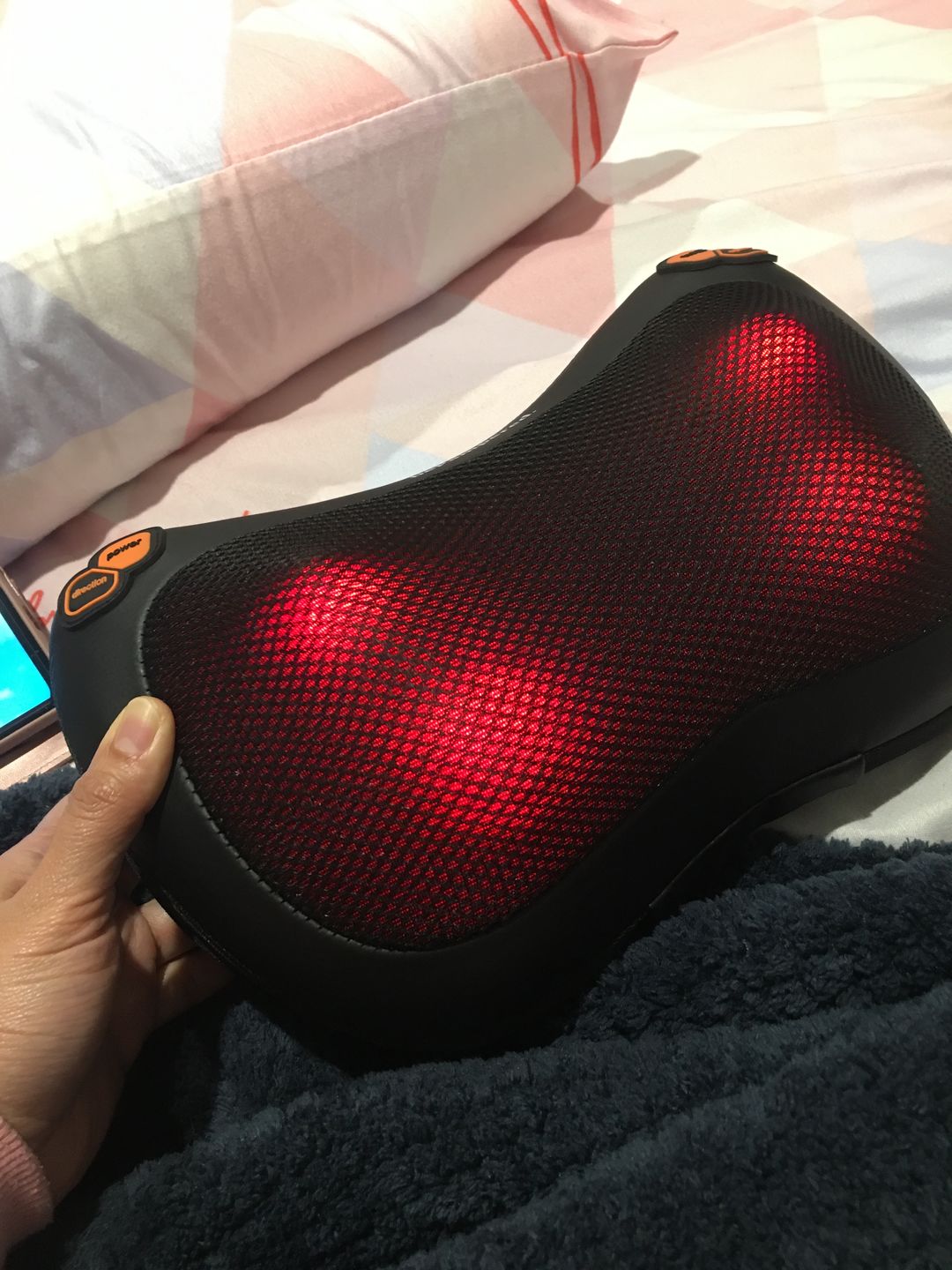 Customer photo review of Cordless Shiatsu All in One Heated Massager