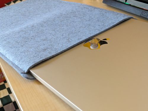 Customer photo review of sleeve for macbook