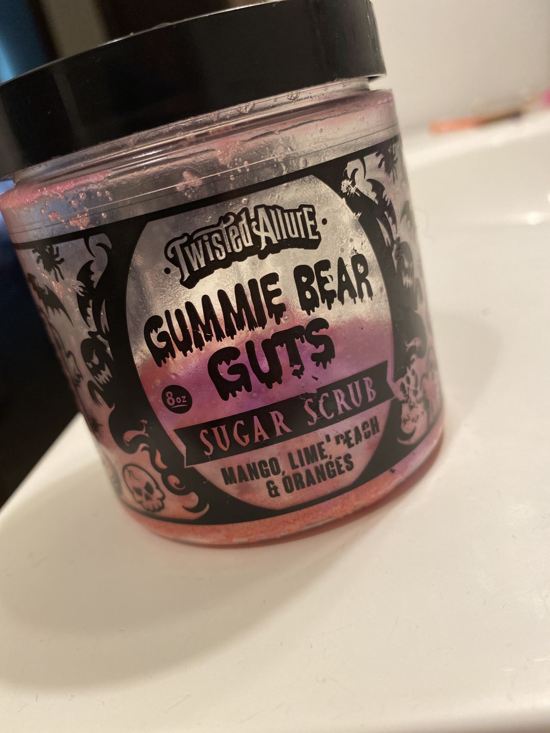 Customer photo review of Gummie Bear Guts Sugar Scrub (Mango, Lime & Peaches)