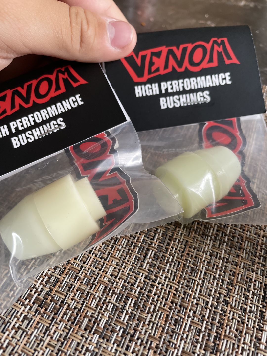 Customer photo review of Venom Bushings Barrel & Cone Shape for Backfire Longboards