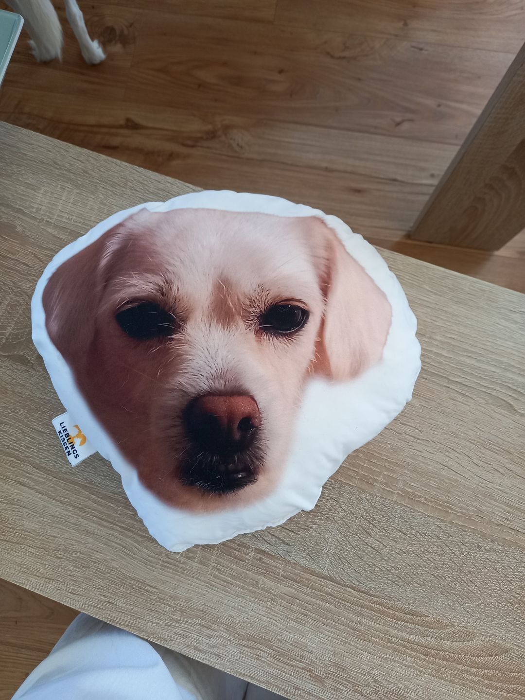Customer photo review of Personalisiertes Tiergesichterkissen