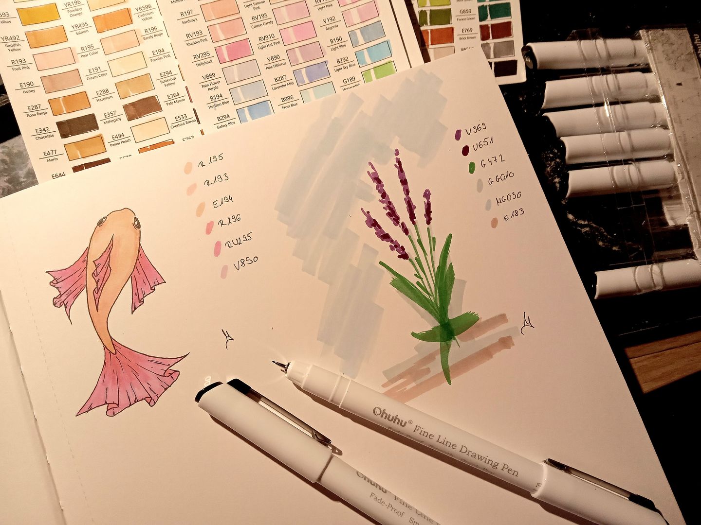 Customer photo review of Ohuhu Marker Pads Art Sketchbooks for Markers, 2 Pack