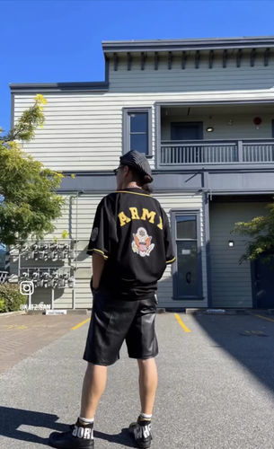 Customer photo review of Army Baseball Jersey Fits Mens XL Black USA Military Athletic
