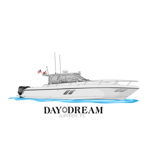 Customer photo review of Custom Digital Boat Artwork