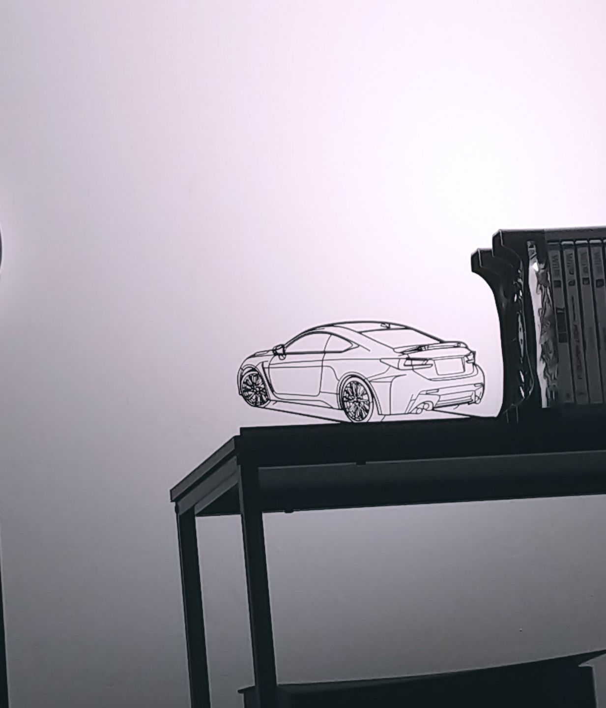 Customer photo review of Your Custom Car Standing Silhouette Metal Art