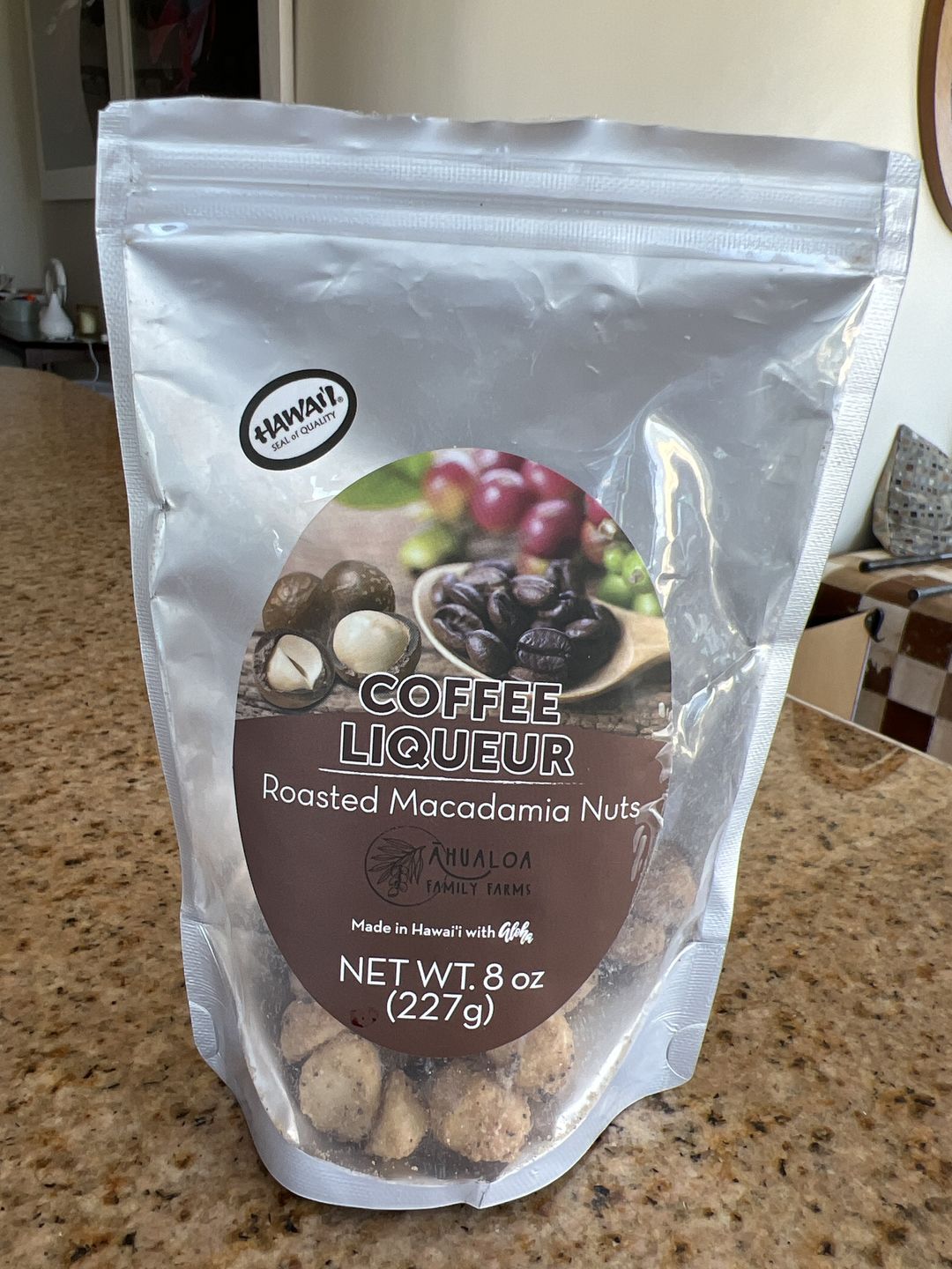 Customer photo review of Coffee Liqueur Macadamia Nuts