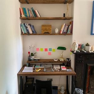 Customer photo review of Rustic Monitor Stand | Wooden Sides
