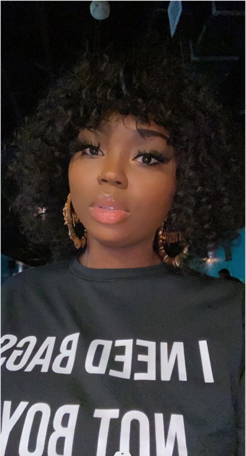 Customer photo review of Luvwin Water Wave Short Bang Wig No Lace Beginner Friendly 100% Human Hair