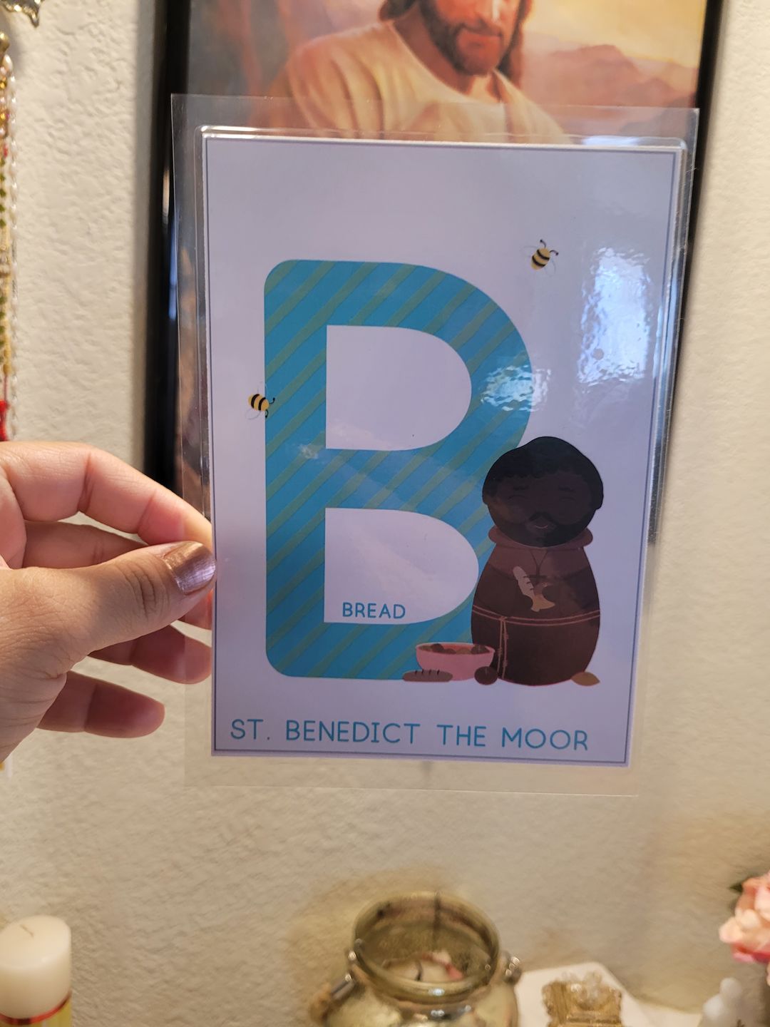 Customer photo review of Saints and Symbols Alphabet Cards - Digital Download