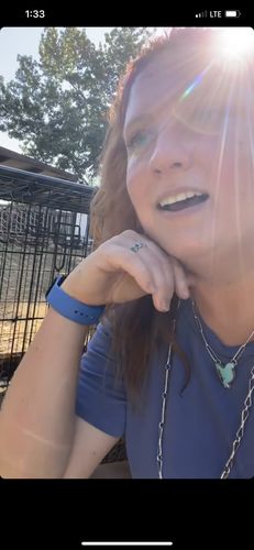 Customer photo review of Natural Kingman Turquoise & Sterling Silver Eternity Band