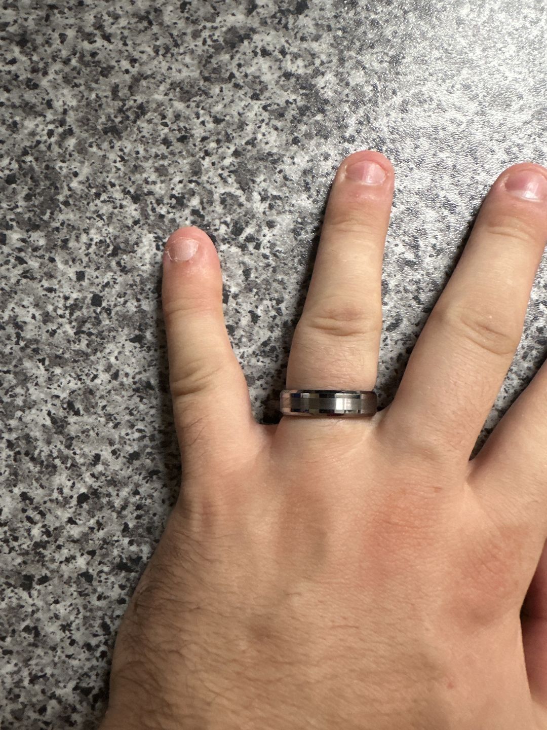 Customer photo review of Brushed 6mm Wonder Ring
