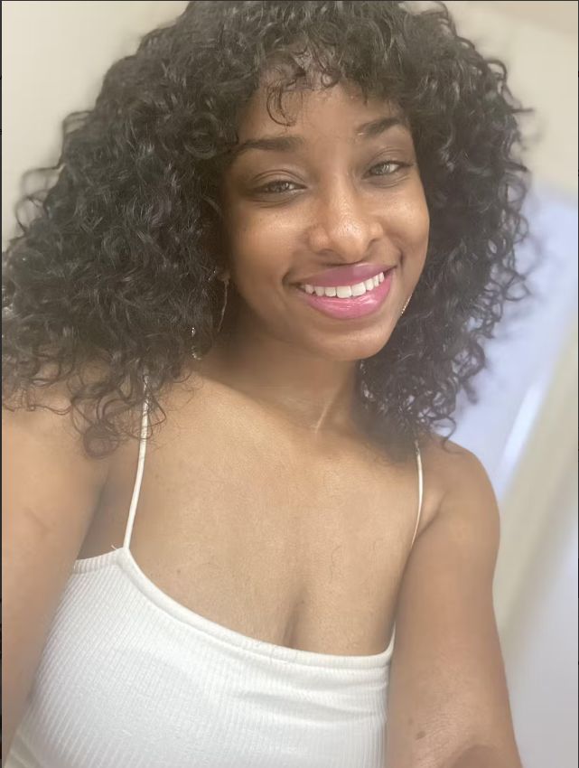 Customer photo review of Luvwin Water Wave Short Bang Wig No Lace Beginner Friendly 100% Human Hair