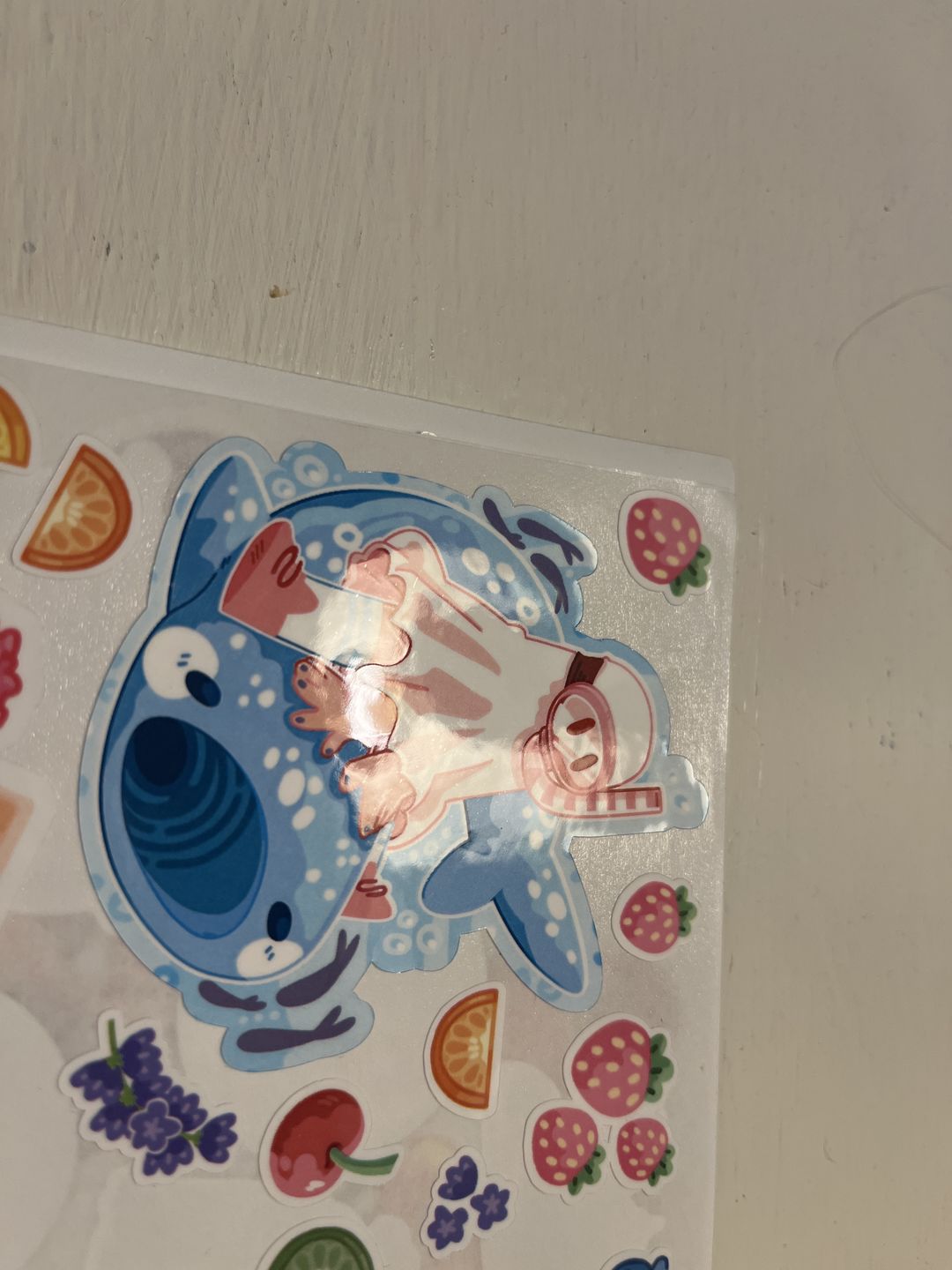 Customer photo review of Cute Scuba Diving Ghost Stickers