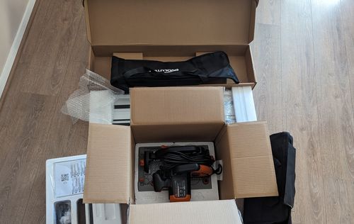 Customer photo review of Pack Evolution : Scie circulaire 185mm R185CCSX+ avec Lame multi-matériaux TCT et Sac de transport + Guide de coupe de 1,4m