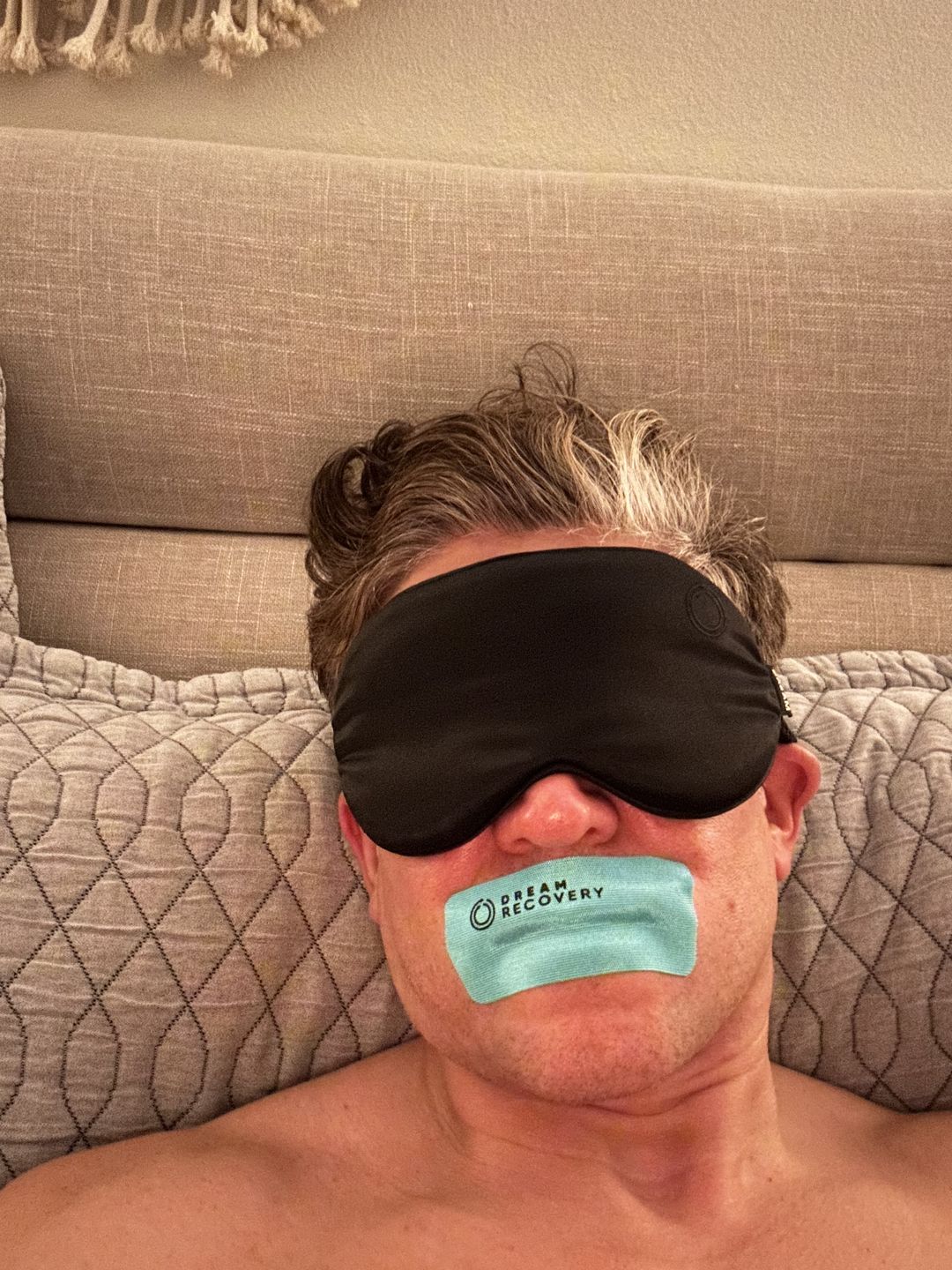 Customer photo review of Performance Silk Sleep Mask
