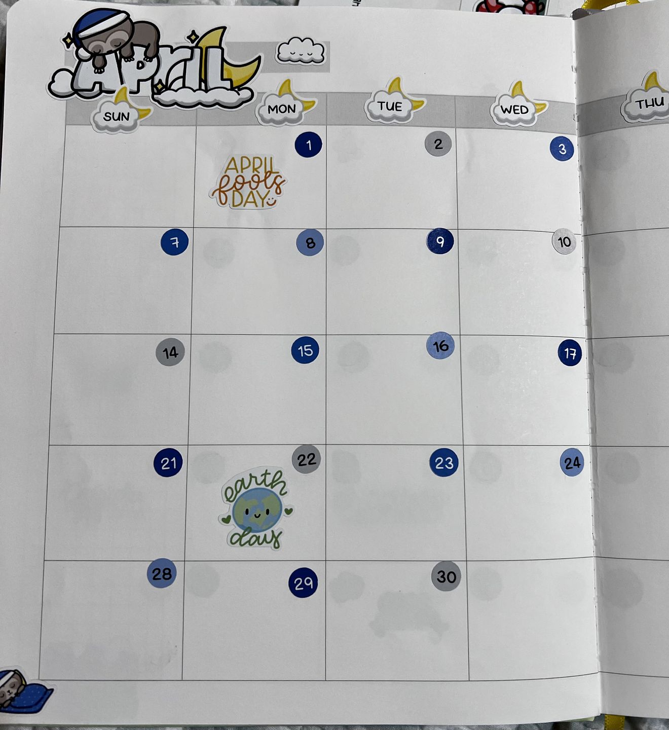Customer photo review of Holidays Planner Stickers