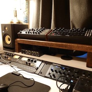 Customer photo review of Rustic Monitor Stand | Wooden Sides