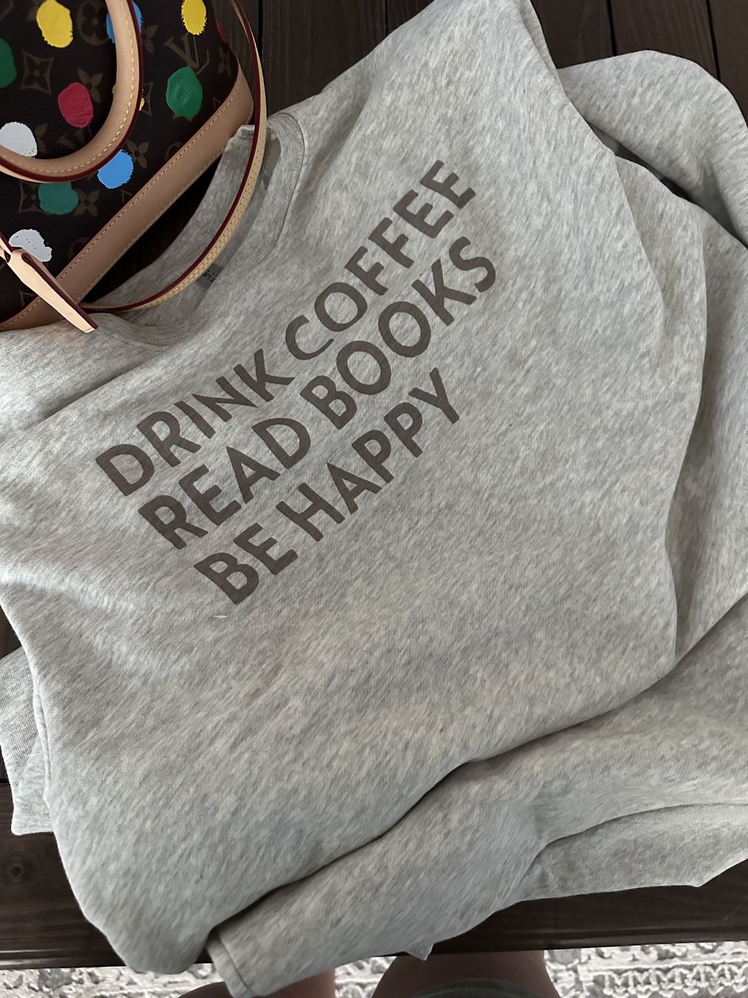Customer photo review of Drink Coffee Read Books Be Happy