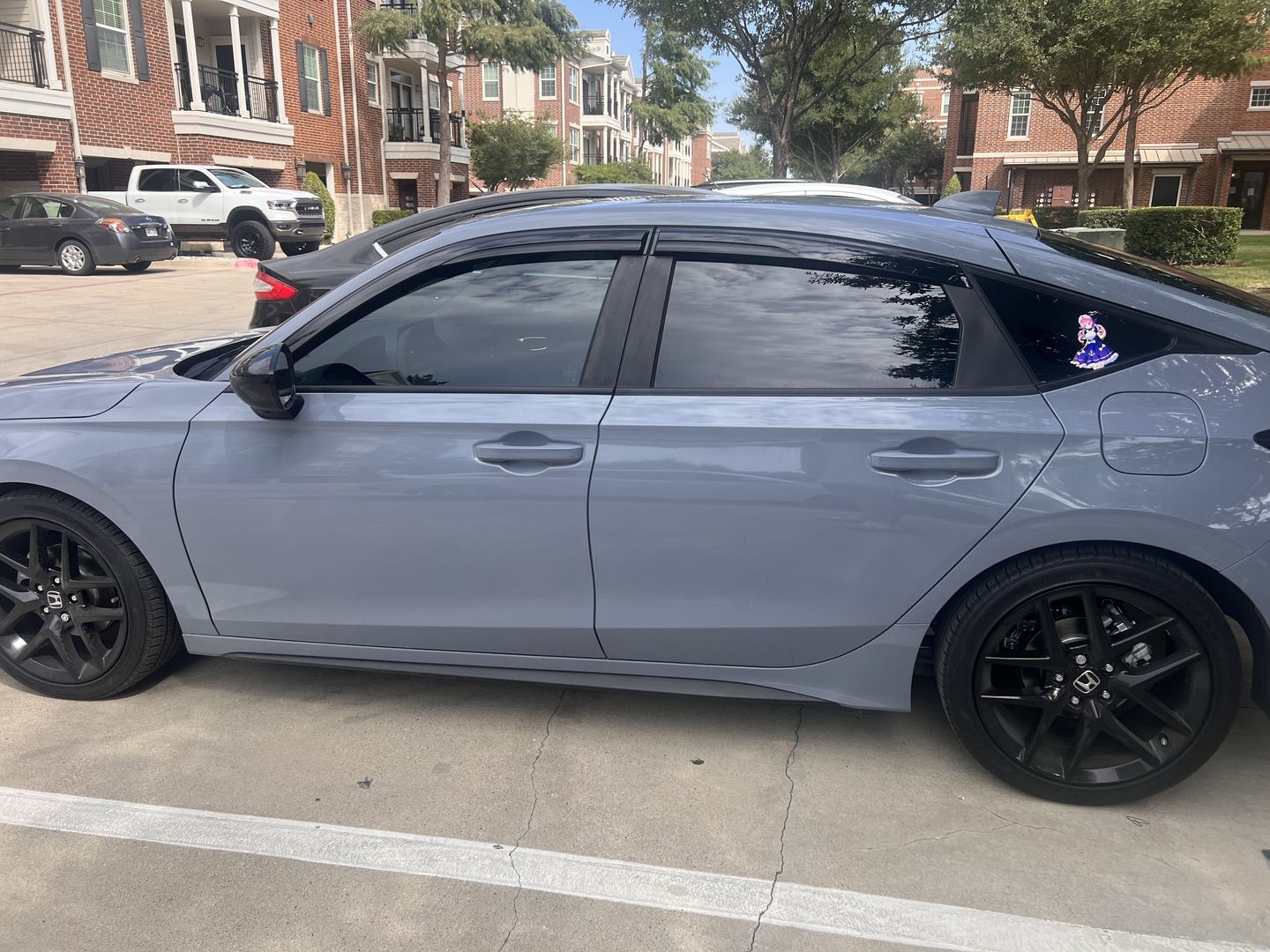 Customer photo review of 2022-Up Honda Civic Integra | JDM Clip-On Side Vent Window Visors Rain Guard