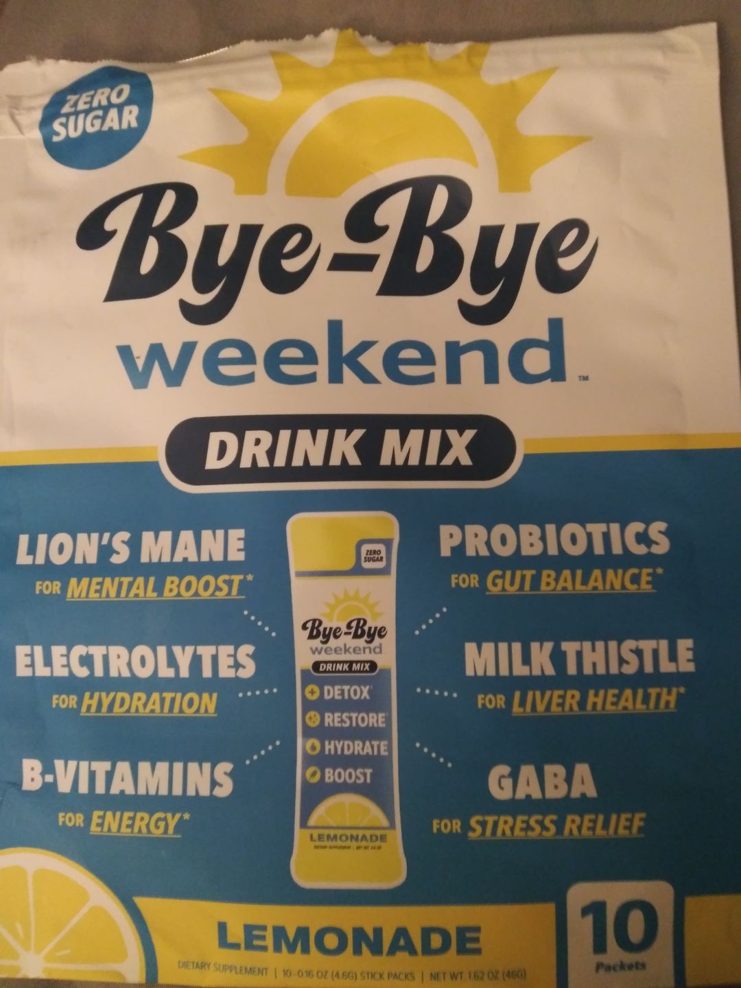 Customer photo review of Bye-Bye Weekend Drink Mix