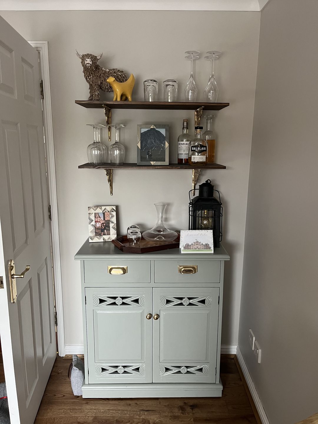 Customer photo review of Shropshire Polished Brass Cupboard Handles