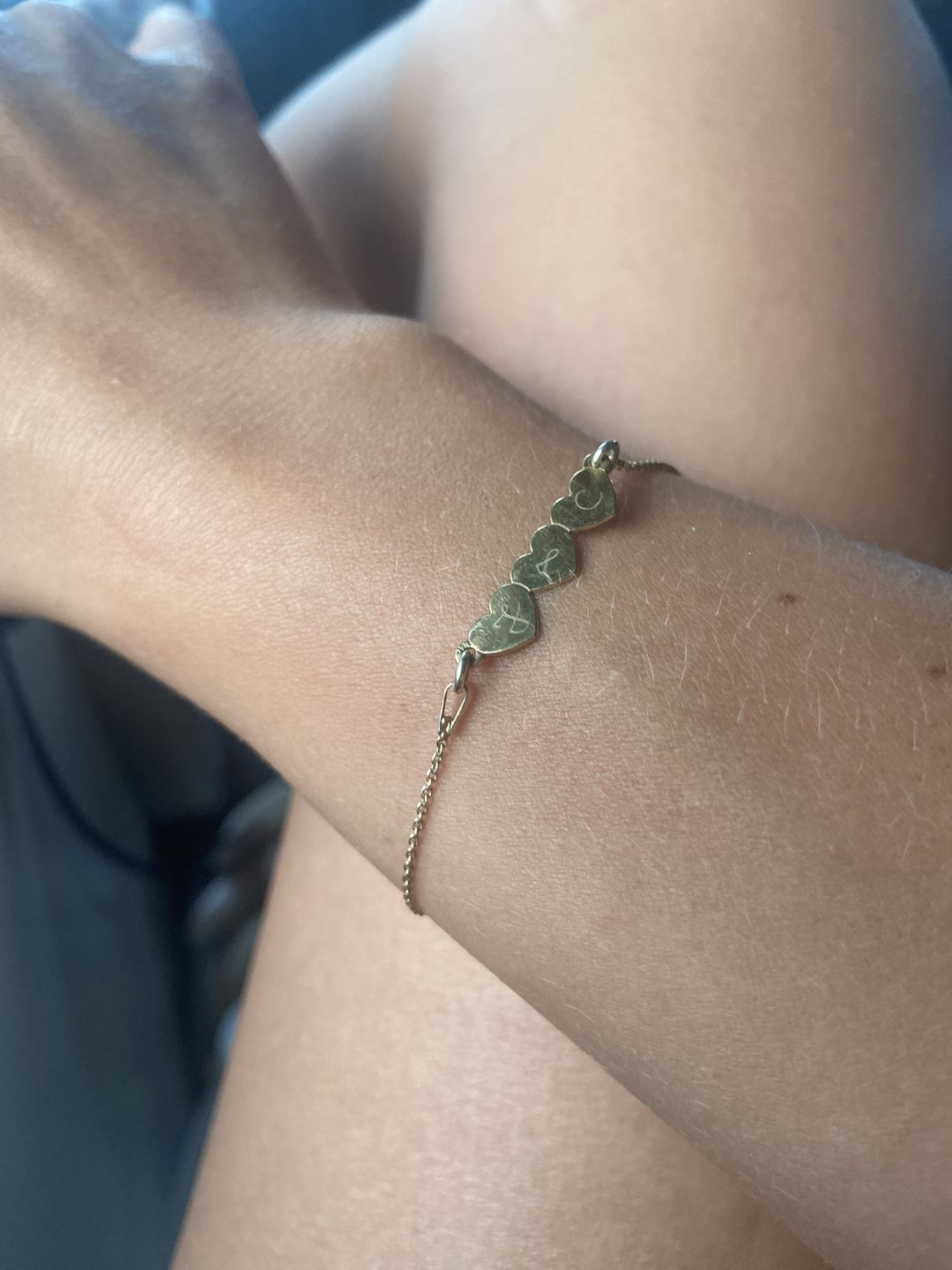 Customer photo review of Armband d’amour mit Gravur 3 Herzen