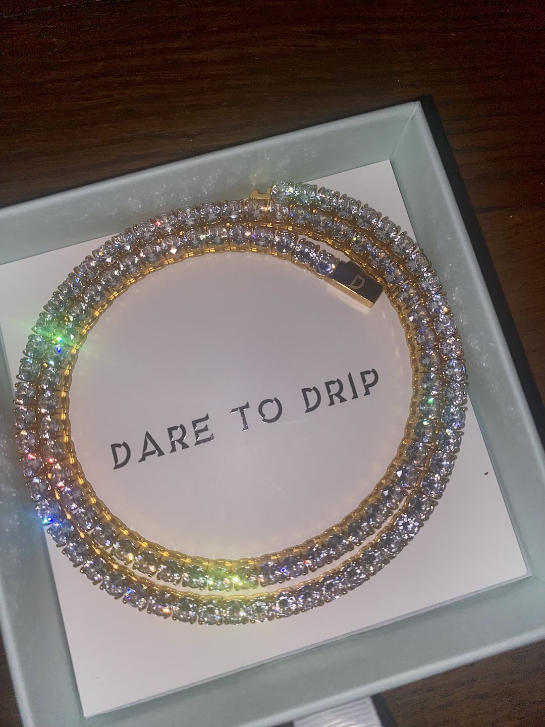 Customer photo review of ICE BREAKER CHAIN. - 5MM 18K GOLD