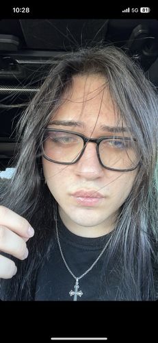 Customer photo review of Real Crystal Grey Contact Lenses(12 months of use)