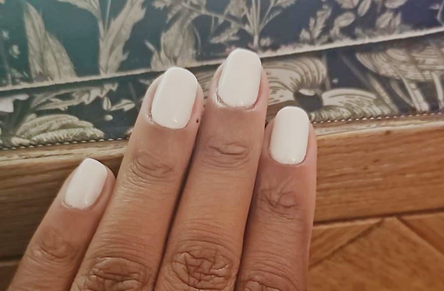Customer photo review of Semilac Builder Gel Cover Warm Beige 15g