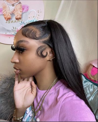 Customer photo review of 3 Pieces Straight Brazilian Virgin Human Hair Bundles Unprocessed Natural Color