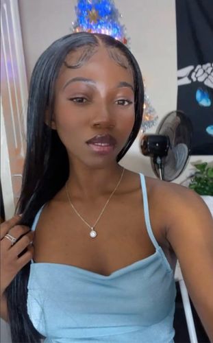 Customer photo review of 3 Pieces Straight Brazilian Virgin Human Hair Bundles Unprocessed Natural Color