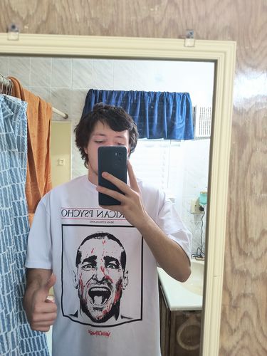 Customer photo review of PSYCHO STRICKLAND TEE