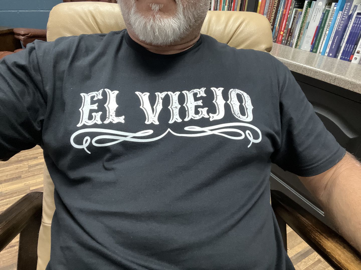 Customer photo review of The Original El Viejo Old School Tee