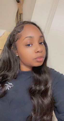 Customer photo review of 3 Pieces Straight Brazilian Virgin Human Hair Bundles Unprocessed Natural Color