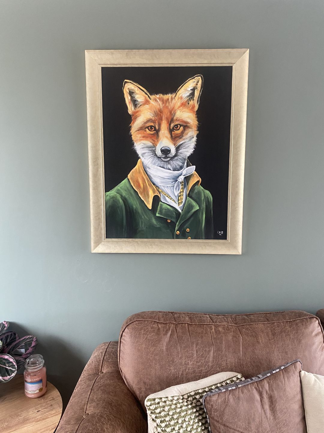 Customer photo review of Dapper Fox (Large Version) By Louise Brown **Free, Next Day Delivery