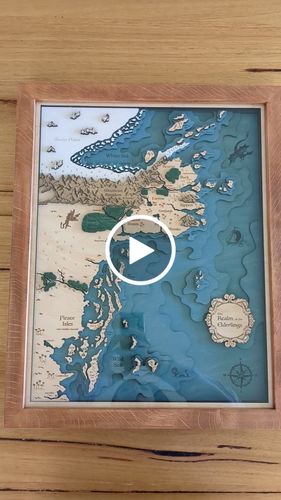 Customer video review of CUSTOM FANTASY 3D WORLD MAP