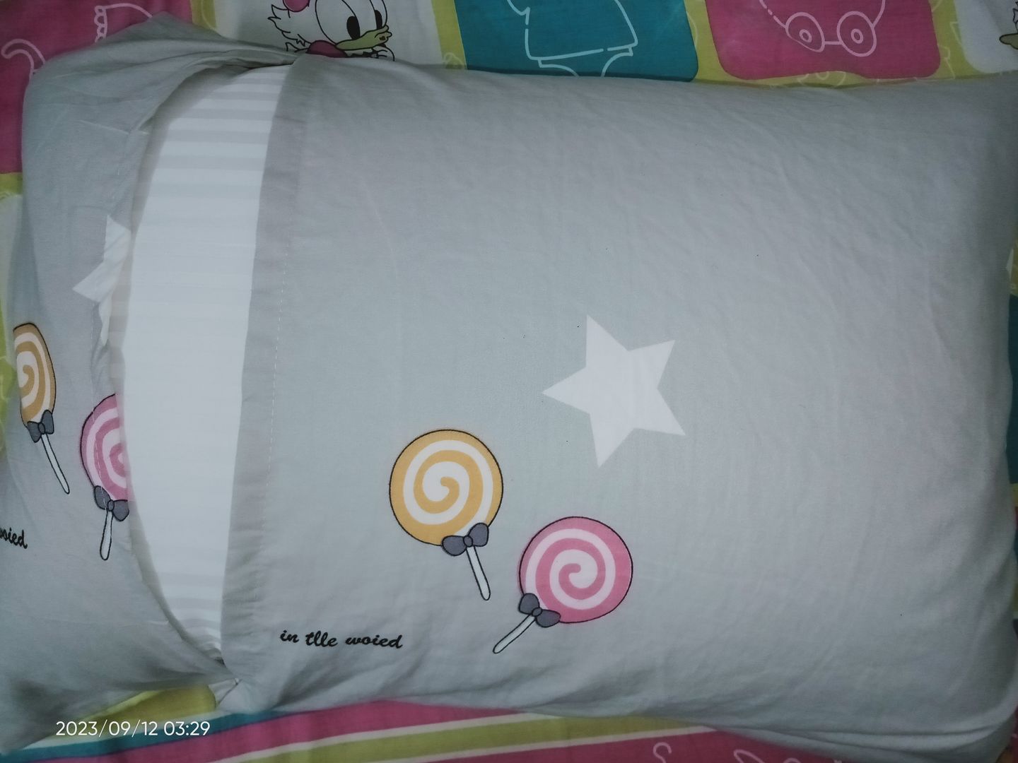 Customer photo review of Fiber Roll Bed Pillow