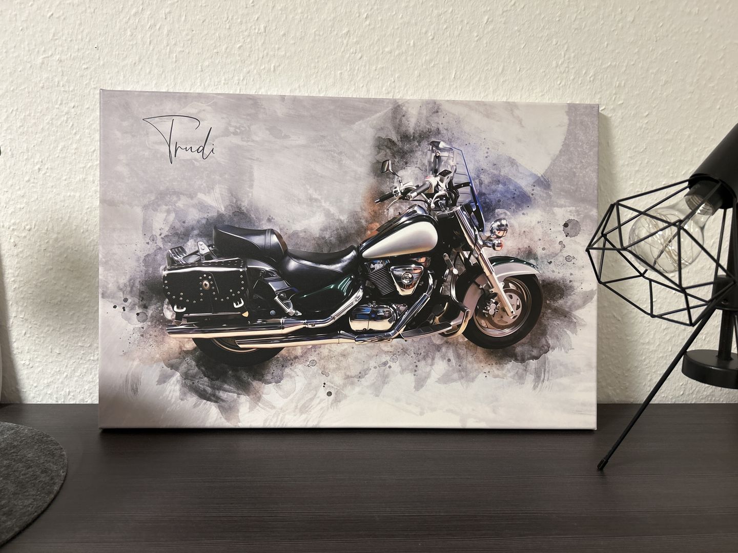 Customer photo review of Dein Motorroad als Aquarell Poster | Geschenk für Motorradfahrer