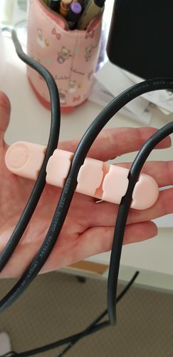 Customer photo review of Cable Organizer Holder