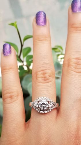 Customer photo review of 3-Stone 0.8ct CZ Ring in Sterling Silver