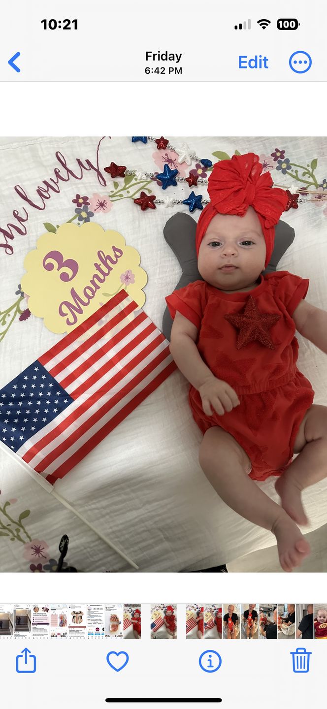 Customer photo review of Ruffled Headband- Denim