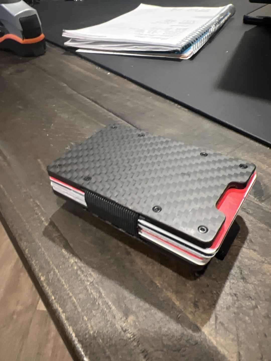 Customer photo review of Carbon Fiber 3K Matte Slim Wallet