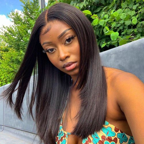 Customer photo review of 3 Pieces Straight Brazilian Virgin Human Hair Bundles Unprocessed Natural Color