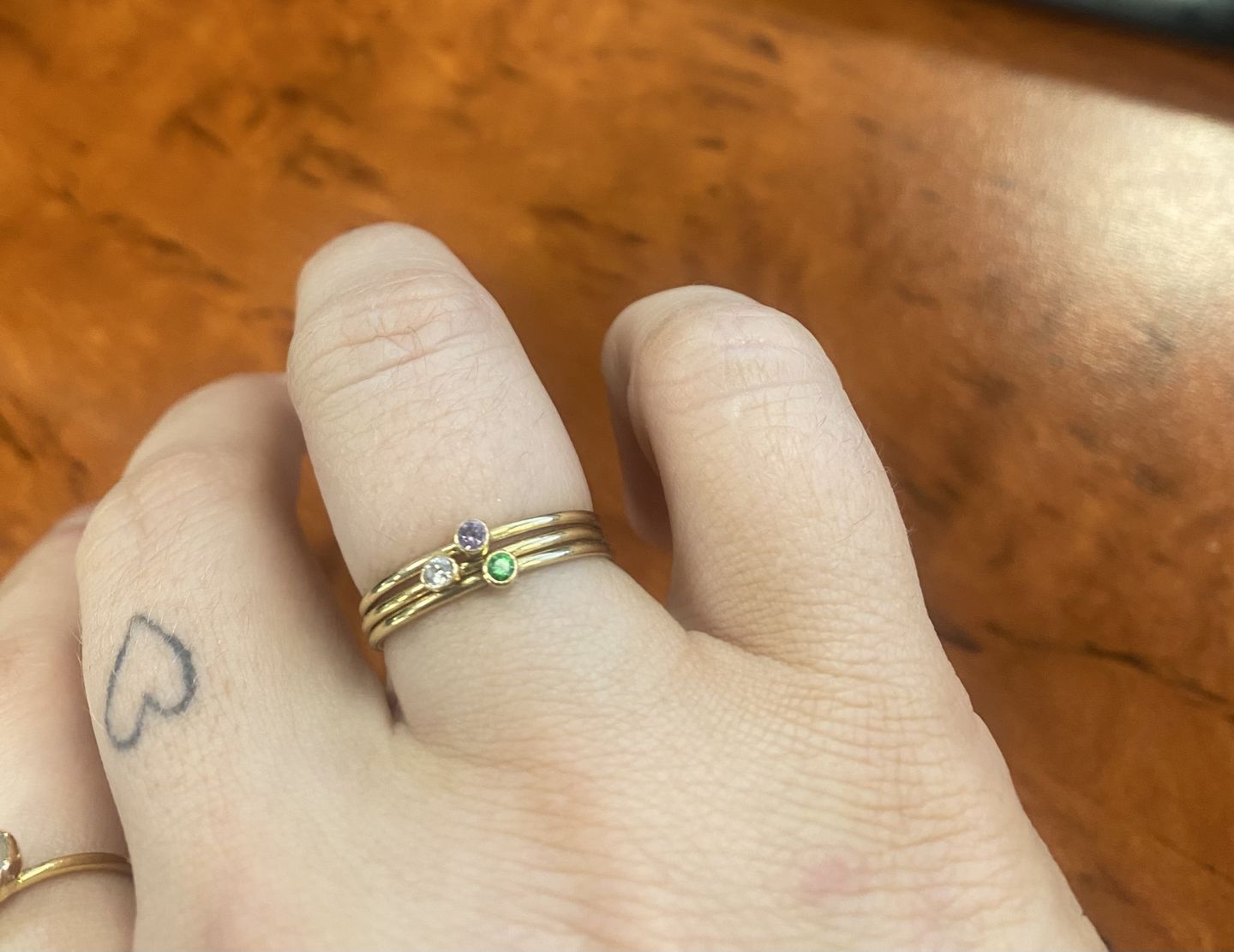 Customer photo review of The Gem Birthstone Ring
