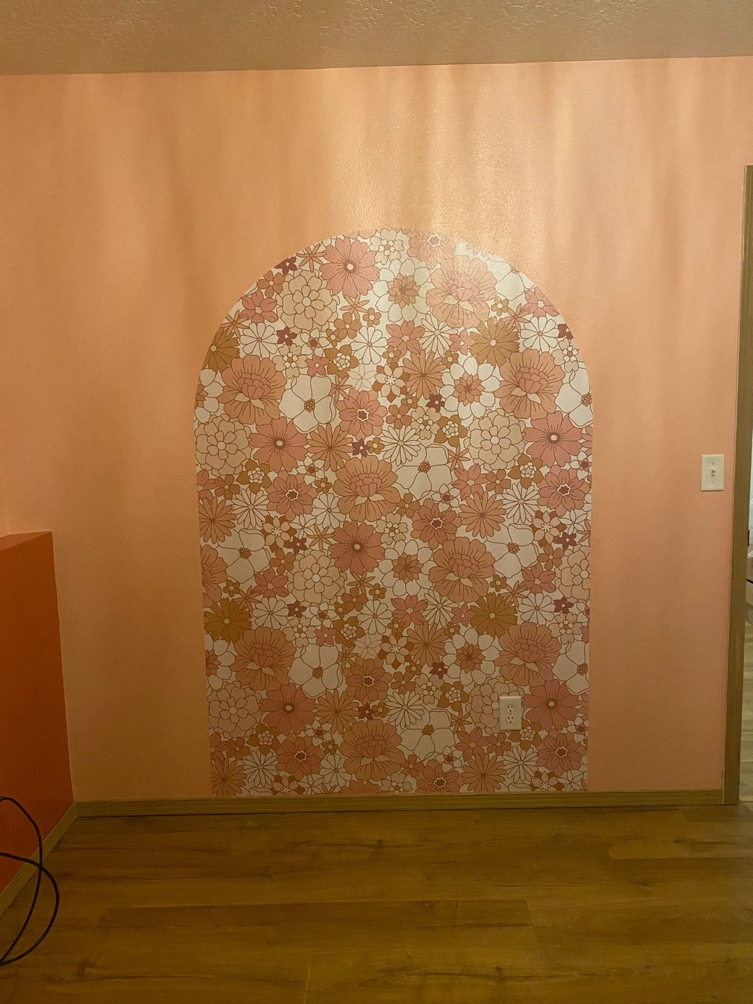 Customer photo review of Retro Boho Floral Arch Decal