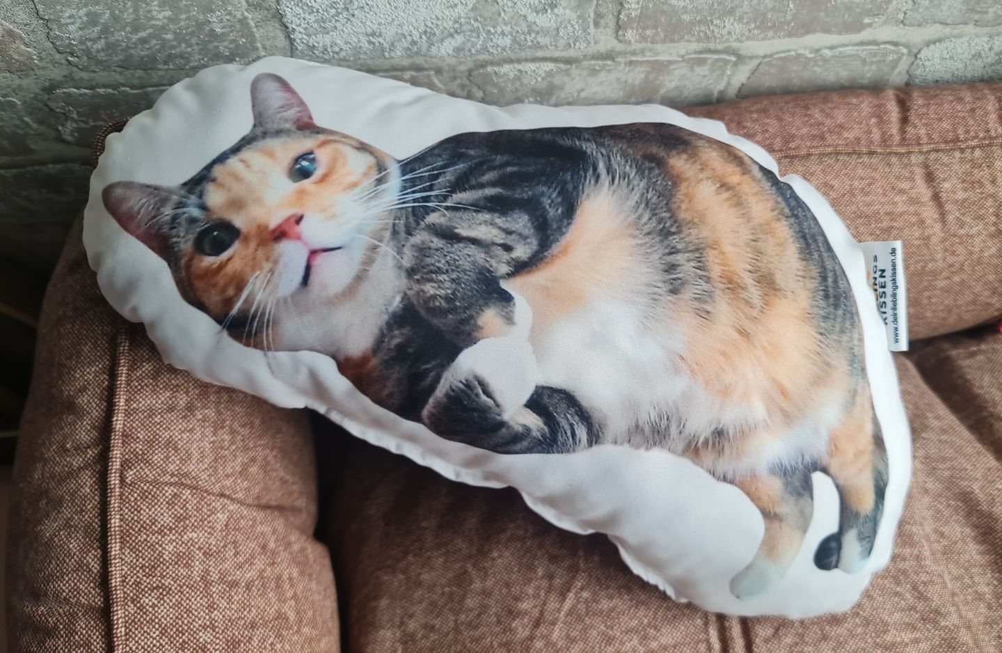 Customer photo review of Personalisiertes Tiergesichterkissen